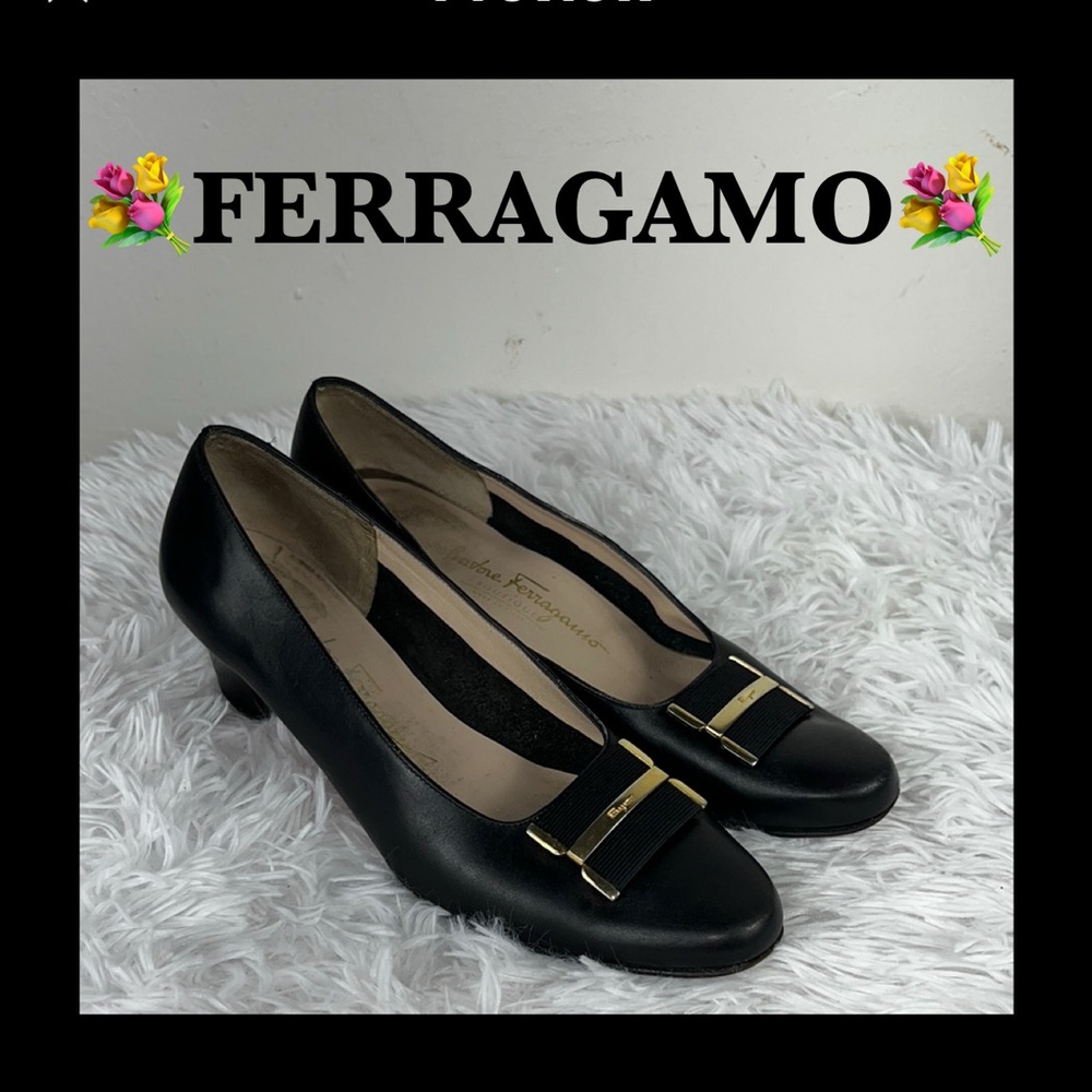 Salvatore Ferragamo Black Leather Women's Shoes